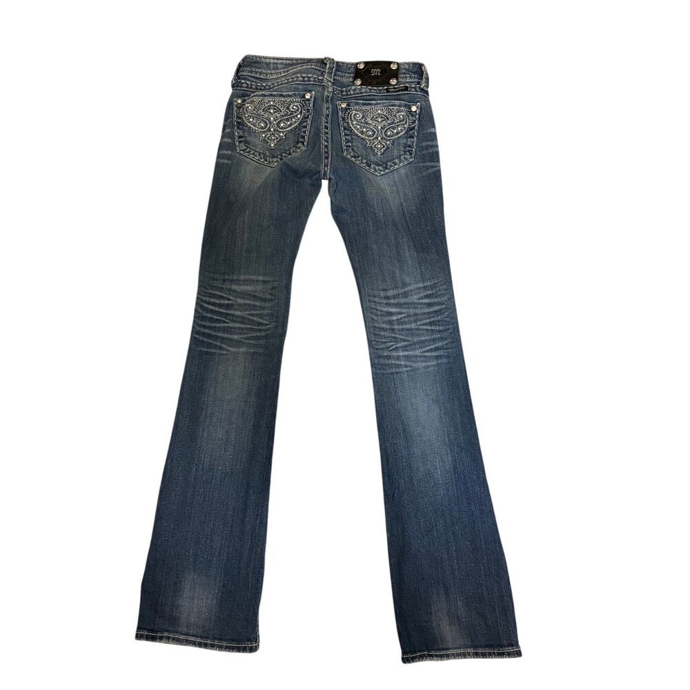 Miss Me Size 25 Women's Bootcut Jeans Blue Medium Wash Low Rise Stretch Flare